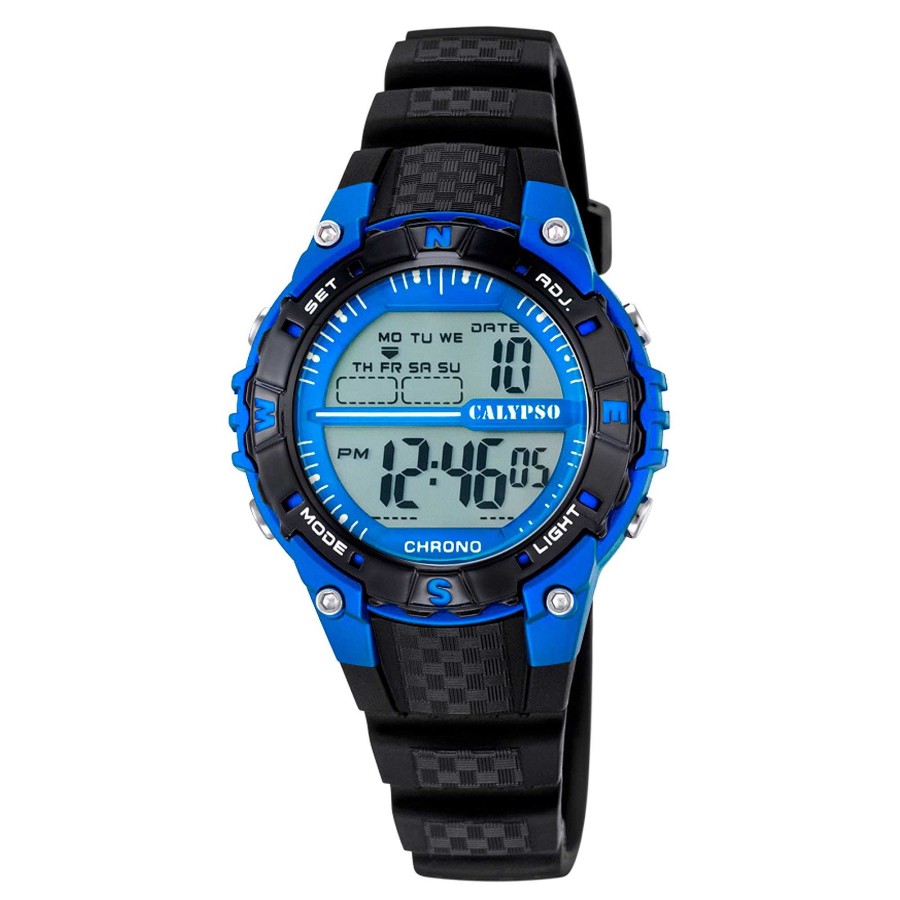 Comuniones Joyeria Antonio Cumplido Relojes | Reloj Calypso Digital Azul Caucho Negro