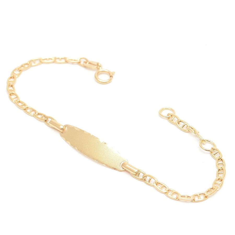 Beb Joyeria Antonio Cumplido | Pulsera Oro Beb Placa Biselada