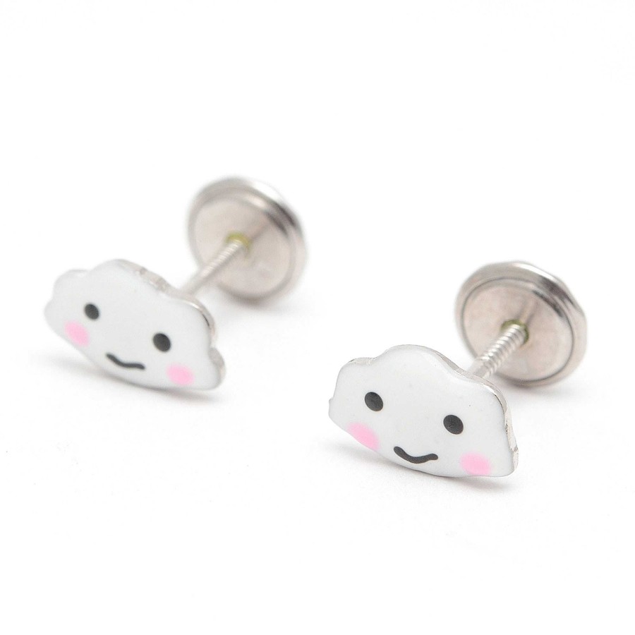 Beb Joyeria Antonio Cumplido | Pendientes Plata Nube Blanca