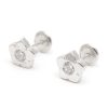 Beb Joyeria Antonio Cumplido | Pendientes Plata Rosca Flor Circonita