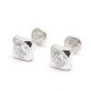 Beb Joyeria Antonio Cumplido | Pendientes Plata Rosca Cuadrado Circonita