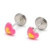 Beb Joyeria Antonio Cumplido | Pendientes Plata Coraz N Fucsia