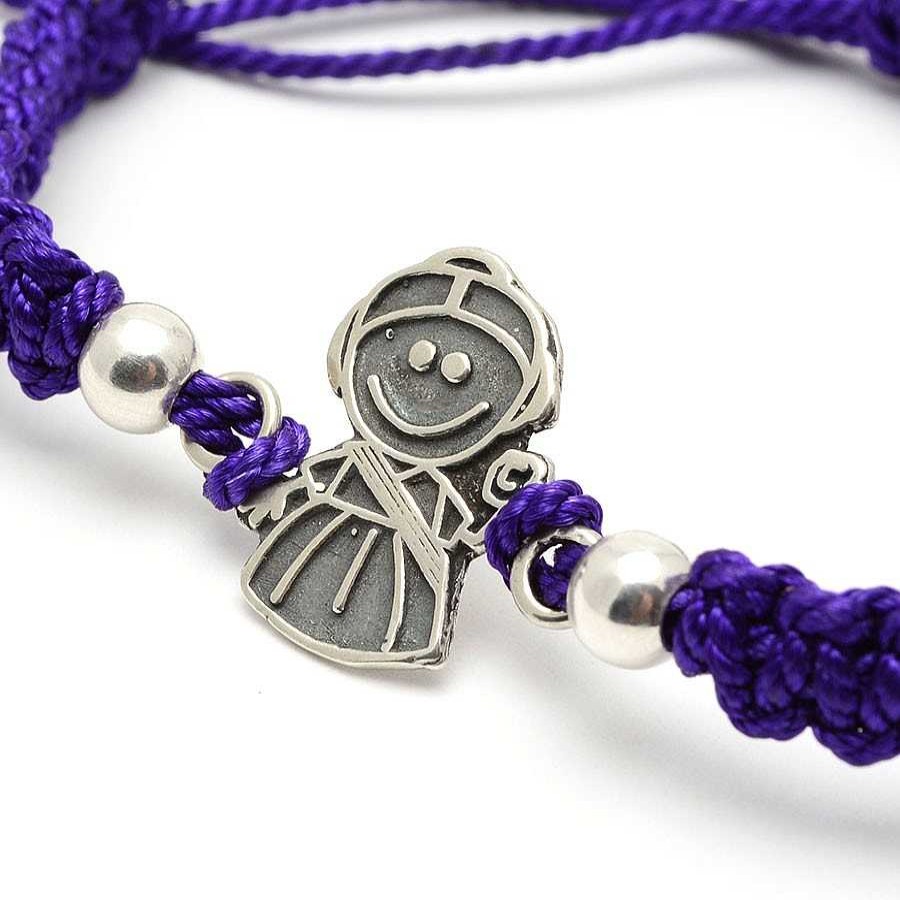 Pulseras Joyeria Antonio Cumplido | Pulsera Plata Fallera Cord N Morado