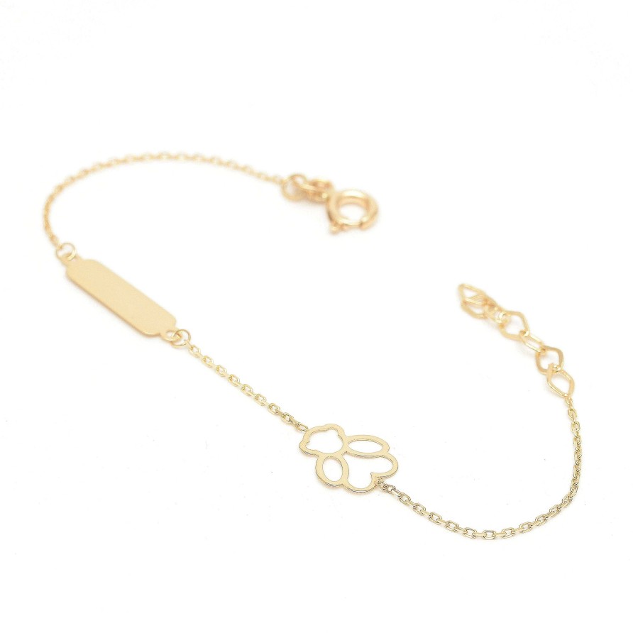 Beb Joyeria Antonio Cumplido | Pulsera Oro Beb Placa Osito