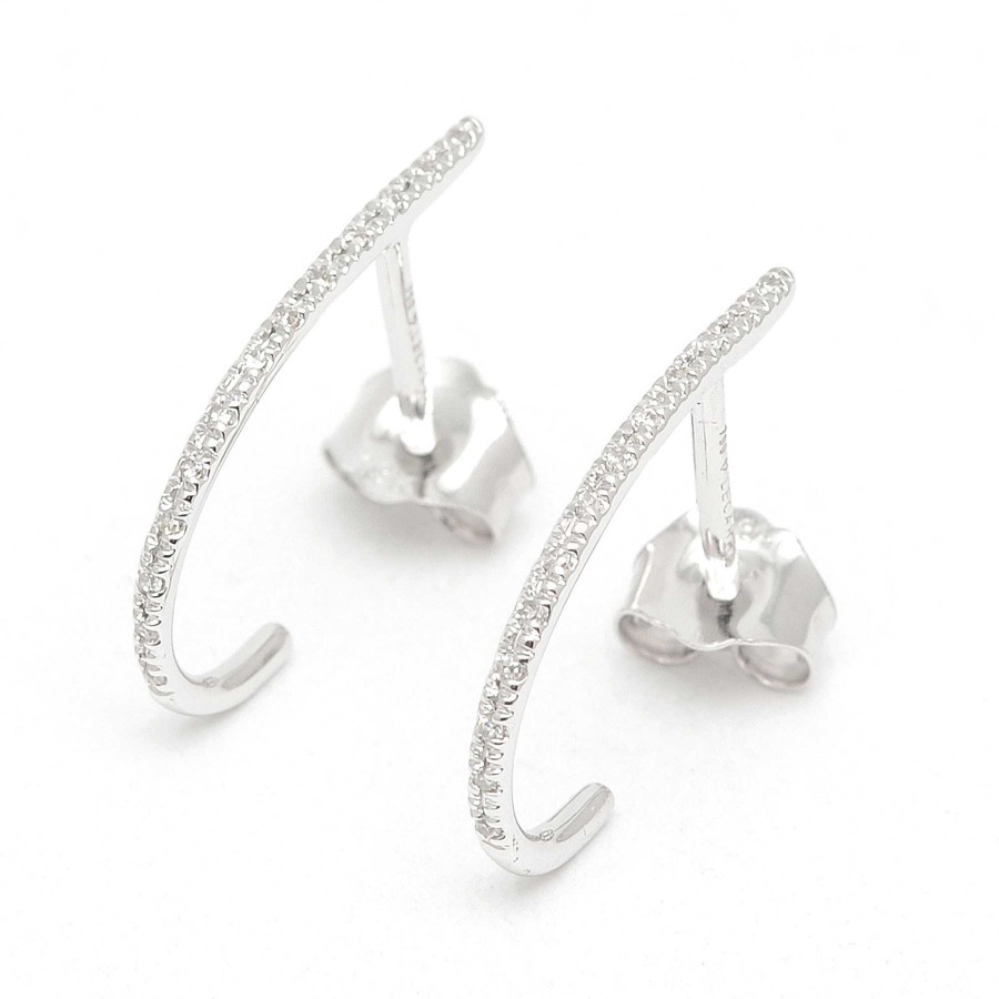 Boda Joyeria Antonio Cumplido | Pendientes Oro Blanco Lecarr Criolla Diamantes