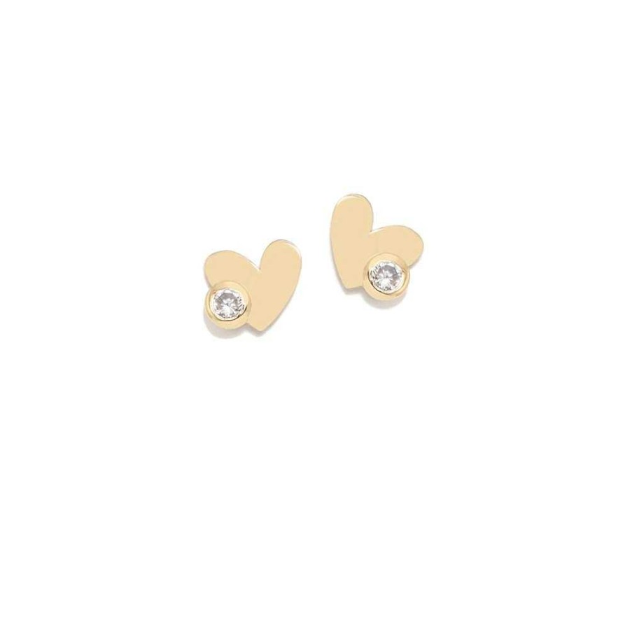 Beb Joyeria Antonio Cumplido | Pendientes Oro Beb Agatha Coraz N Circonita