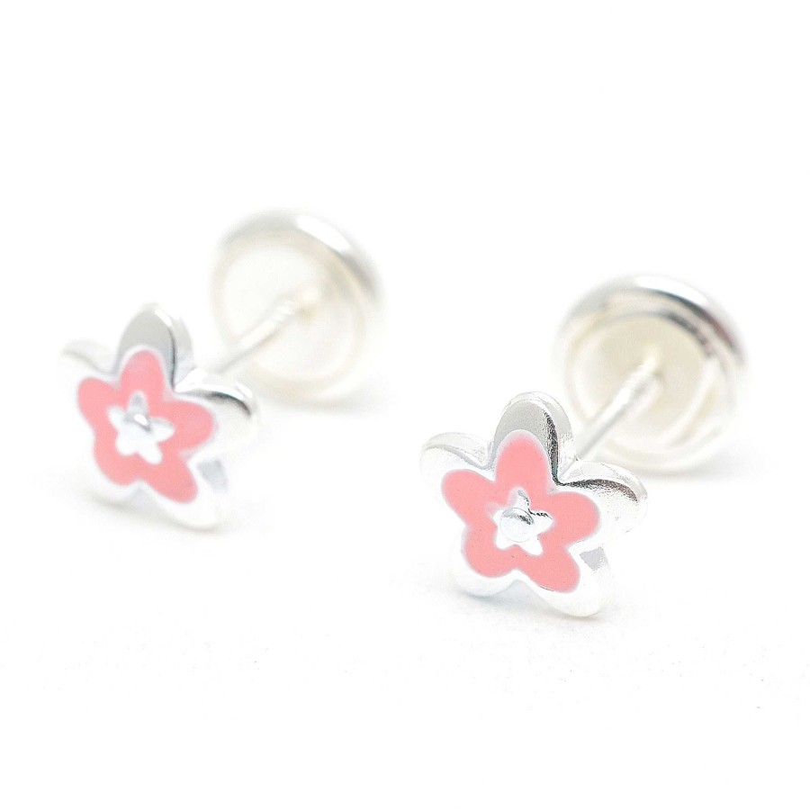 Beb Joyeria Antonio Cumplido | Pendientes Plata Flor Rosa