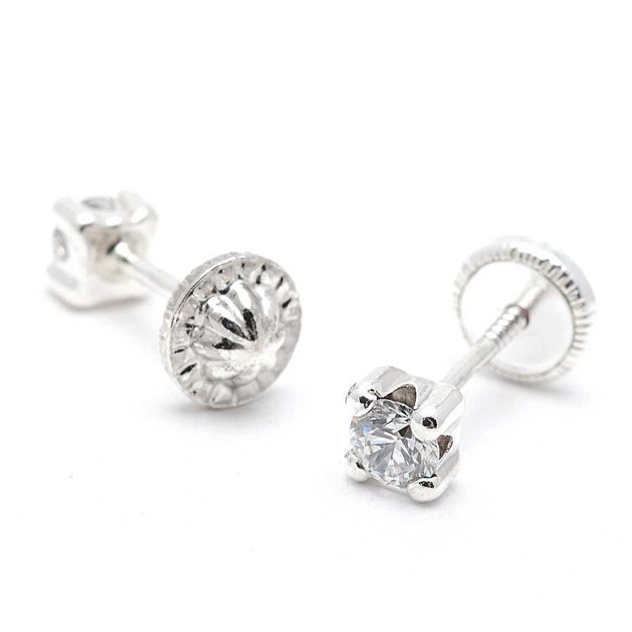 Beb Joyeria Antonio Cumplido | Pendientes Plata Cuadrado Circonita