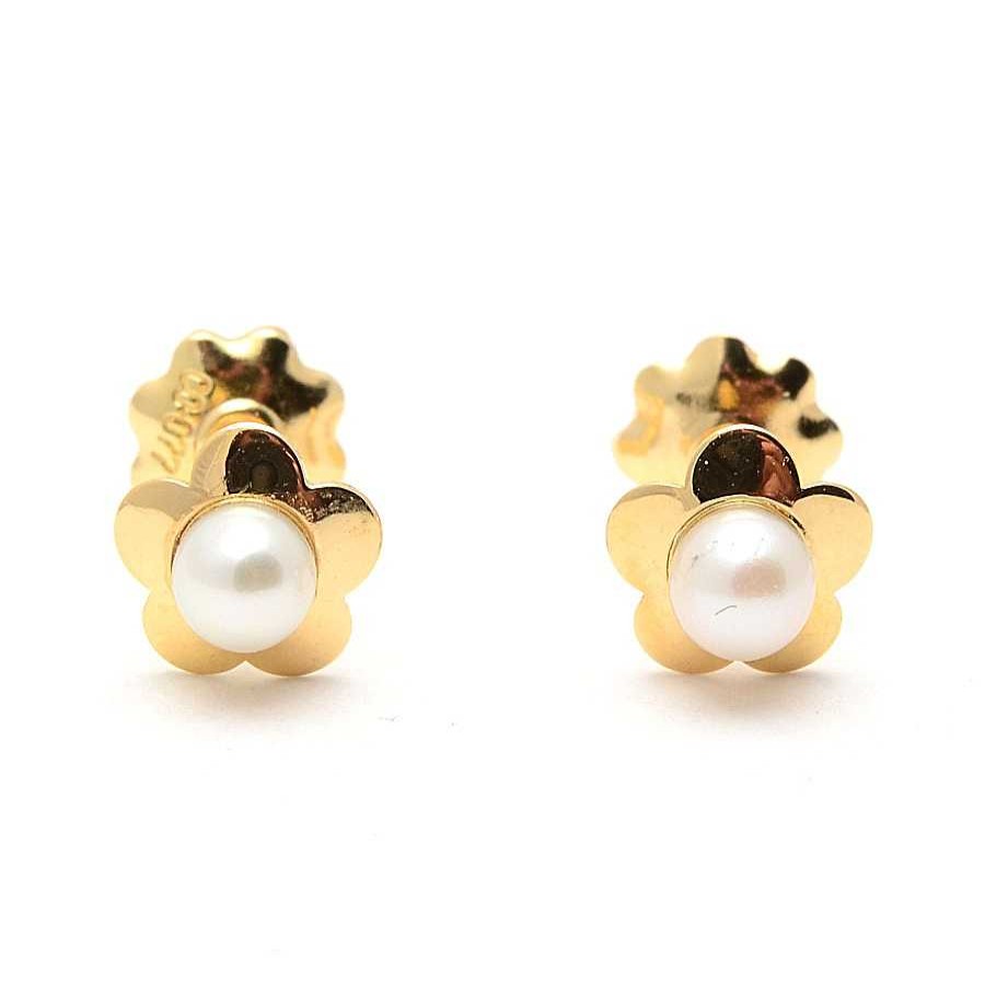 Beb Joyeria Antonio Cumplido | Pendientes Oro Flor Perla