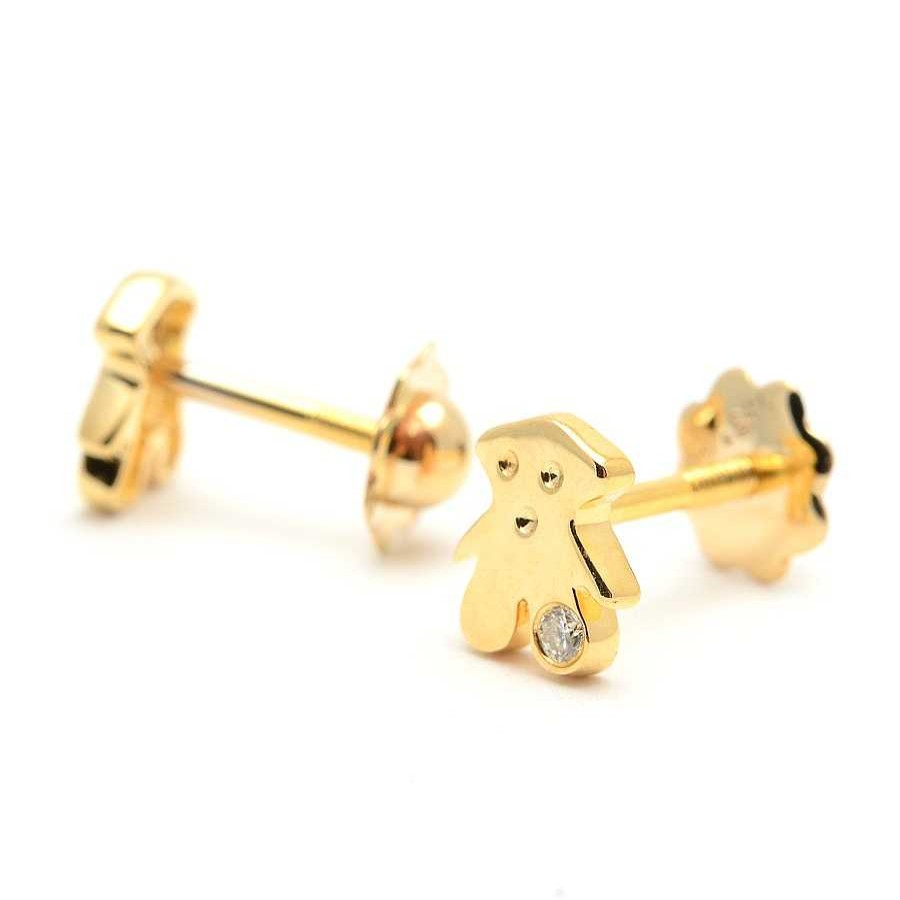 Beb Joyeria Antonio Cumplido | Pendientes Diamantes Oro Osito