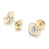 Beb Joyeria Antonio Cumplido | Pendientes Oro Coraz N Bicolor Circonitas