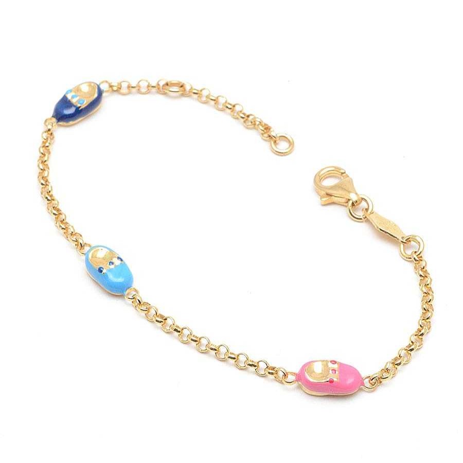 Pulseras Joyeria Antonio Cumplido | Pulsera Oro Ni A Zapatitos Colores