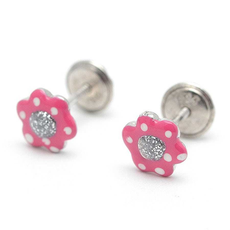 Beb Joyeria Antonio Cumplido | Pendientes Plata Flor Fucsia