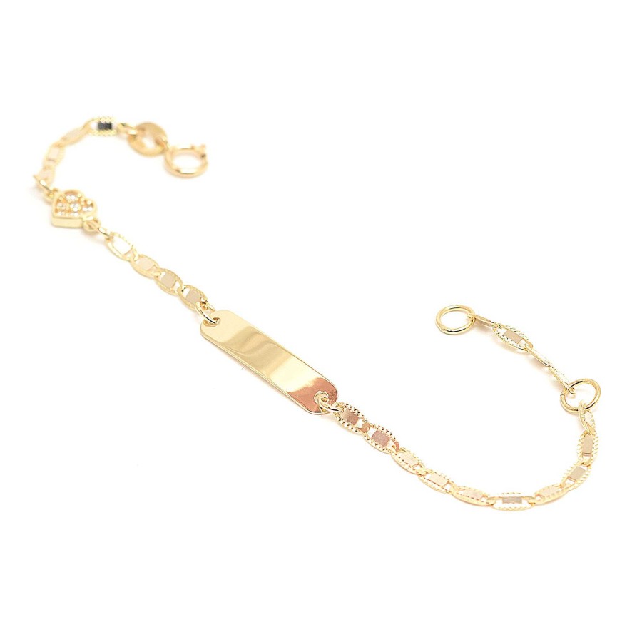 Beb Joyeria Antonio Cumplido | Pulsera Oro Beb Placa Coraz N