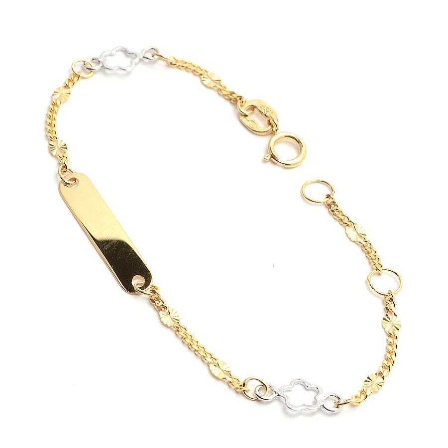 Beb Joyeria Antonio Cumplido | Pulsera Oro Placa Flor