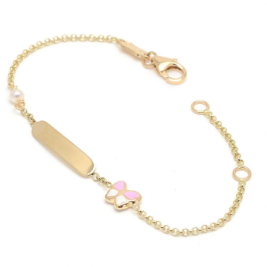 Beb Joyeria Antonio Cumplido | Pulsera Oro Beb Placa Nombre Mariposa