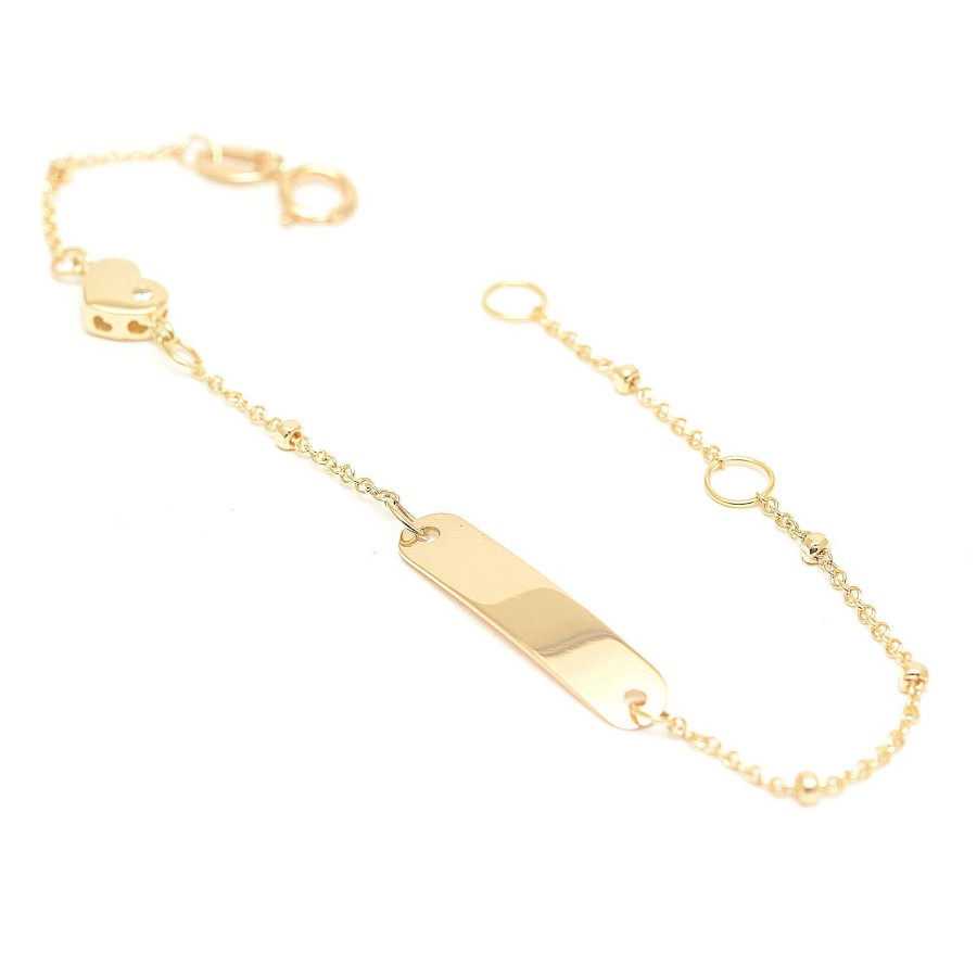 Beb Joyeria Antonio Cumplido | Pulsera Oro Beb Placa Coraz N