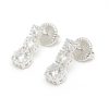 Boda Joyeria Antonio Cumplido | Pendientes Plata Tres Rosetones Circonitas