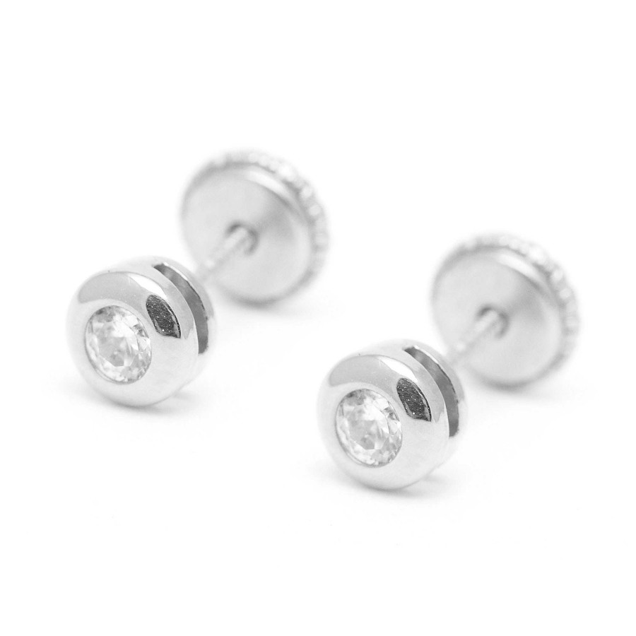 Beb Joyeria Antonio Cumplido | Pendientes Oro Blanco C Rculo Circonita