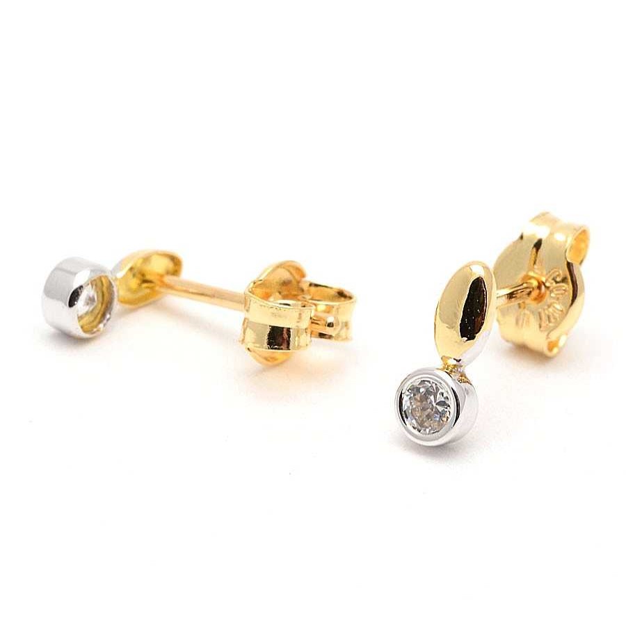 Beb Joyeria Antonio Cumplido | Pendientes Oro Barrita Circonita