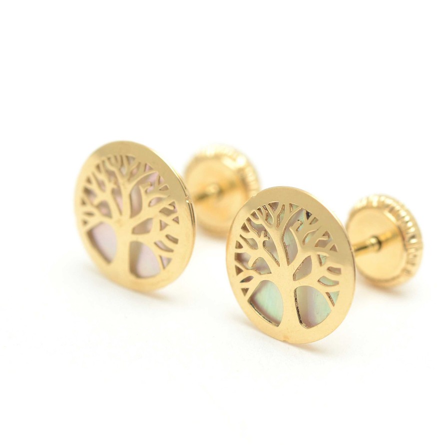 Beb Joyeria Antonio Cumplido | Pendientes Oro Rosca Rbol Vida N Car