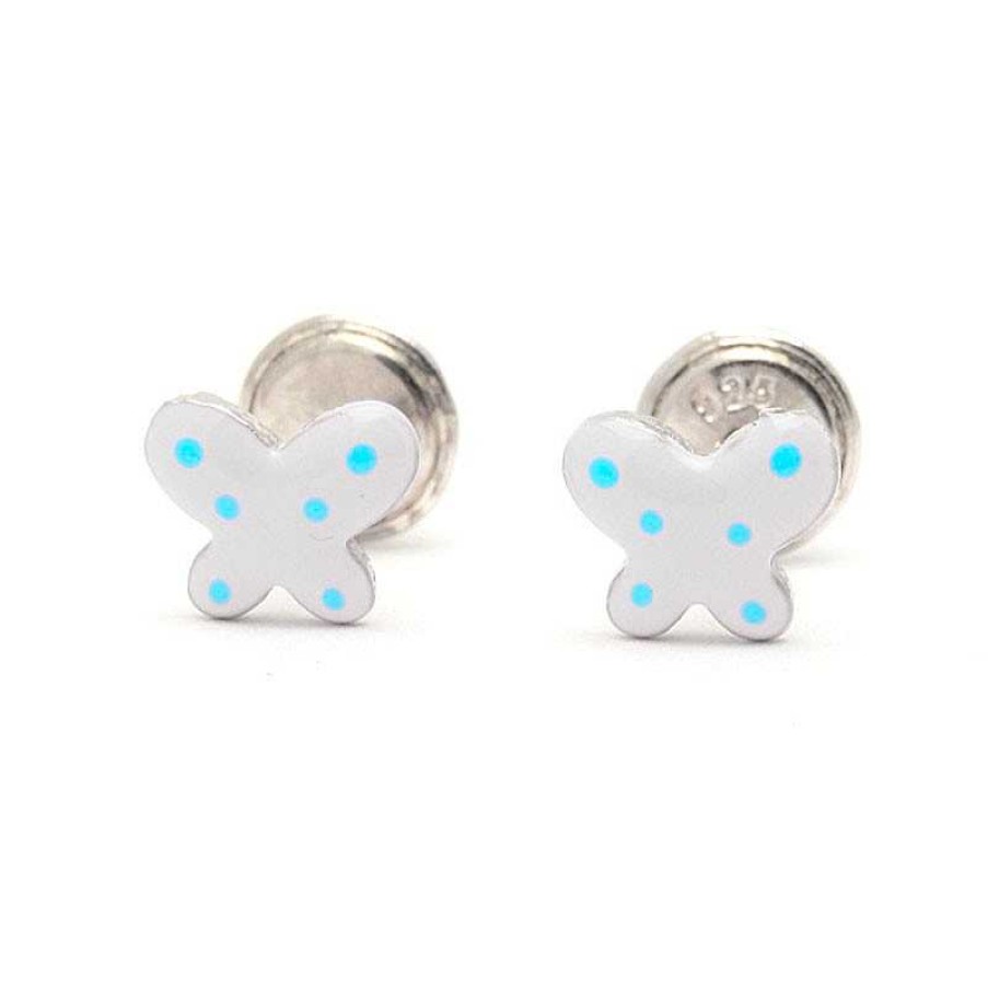 Beb Joyeria Antonio Cumplido | Pendientes Plata Mariposa Blanca