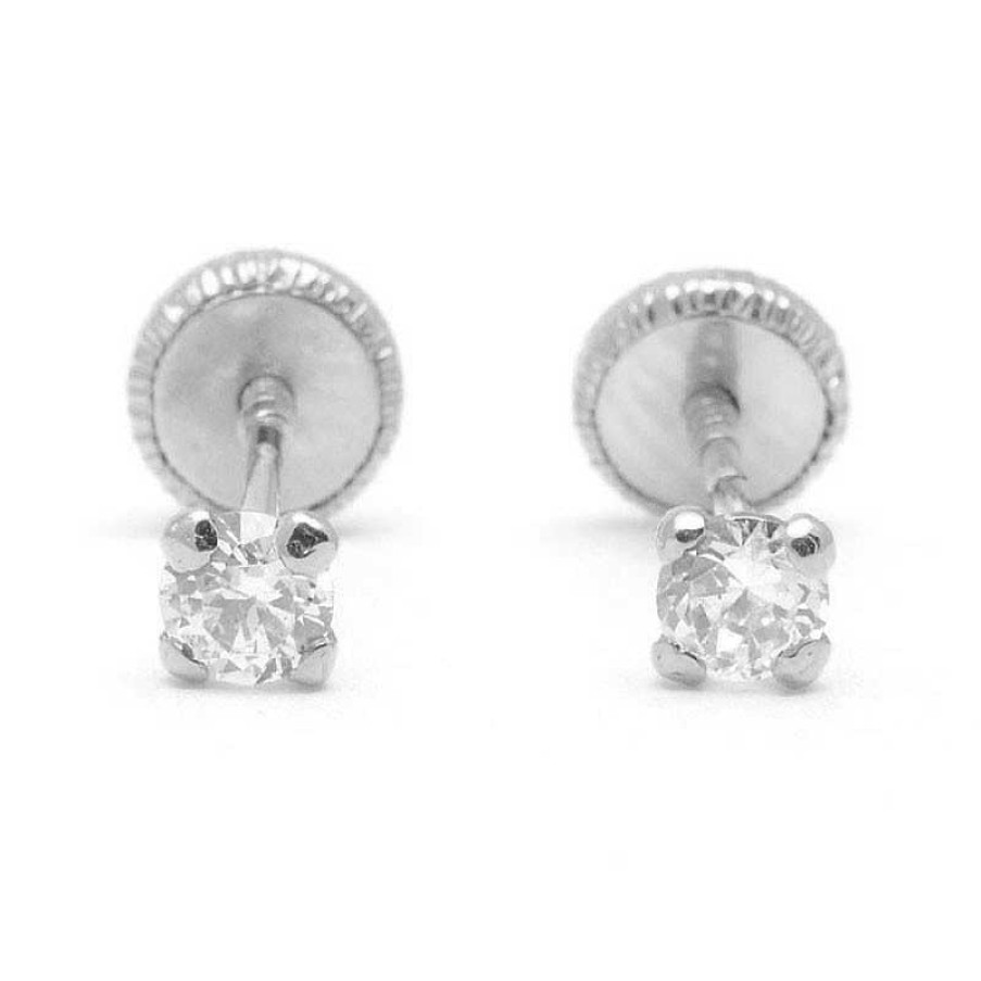 Beb Joyeria Antonio Cumplido | Pendientes Oro Blanco Circonita Garras