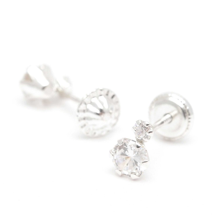 Beb Joyeria Antonio Cumplido | Pendientes Plata Rosca Circonitas