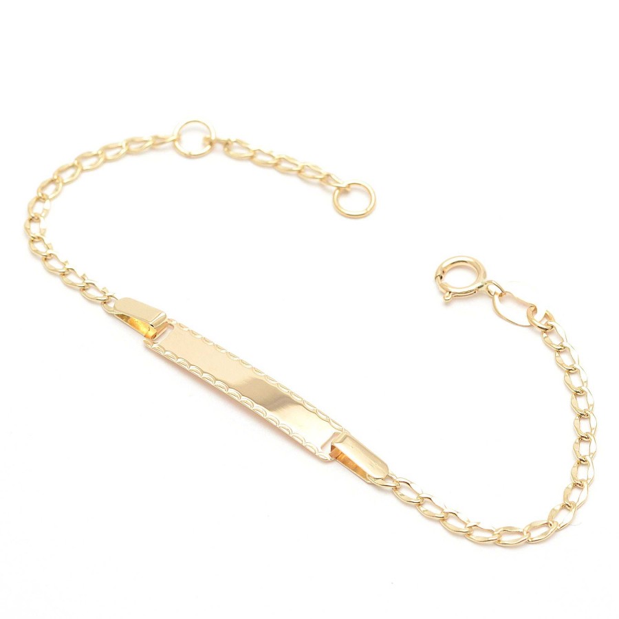 Beb Joyeria Antonio Cumplido | Pulsera Oro Beb Placa Biselada