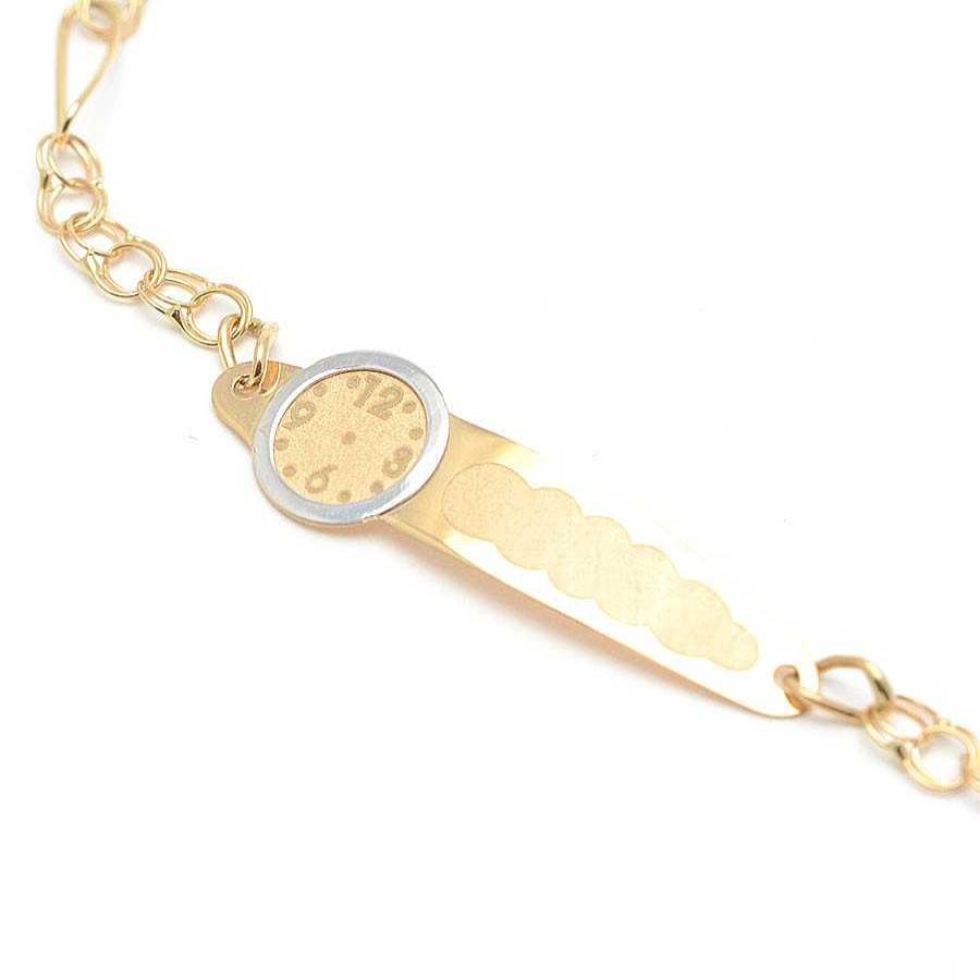 Beb Joyeria Antonio Cumplido | Pulsera Oro Beb Reloj Placa Nombre