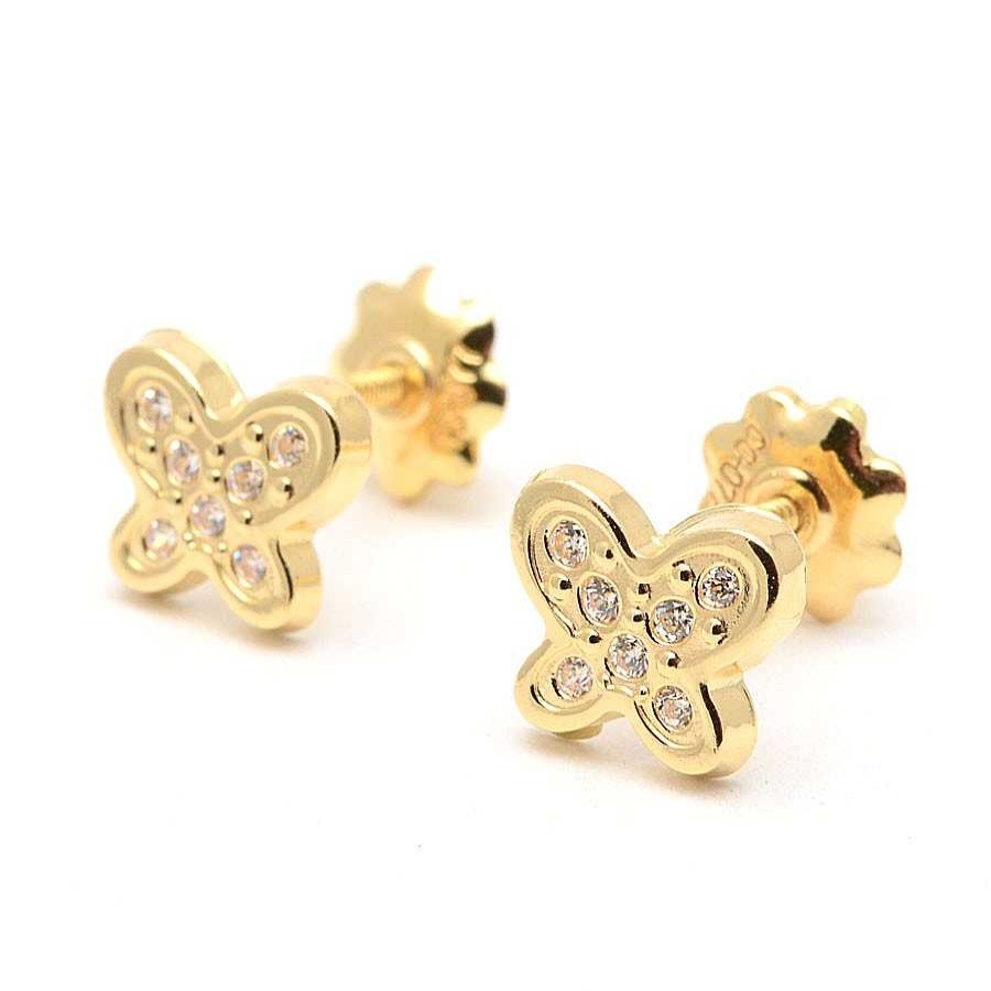 Beb Joyeria Antonio Cumplido | Pendientes Oro Mariposa Circonitas