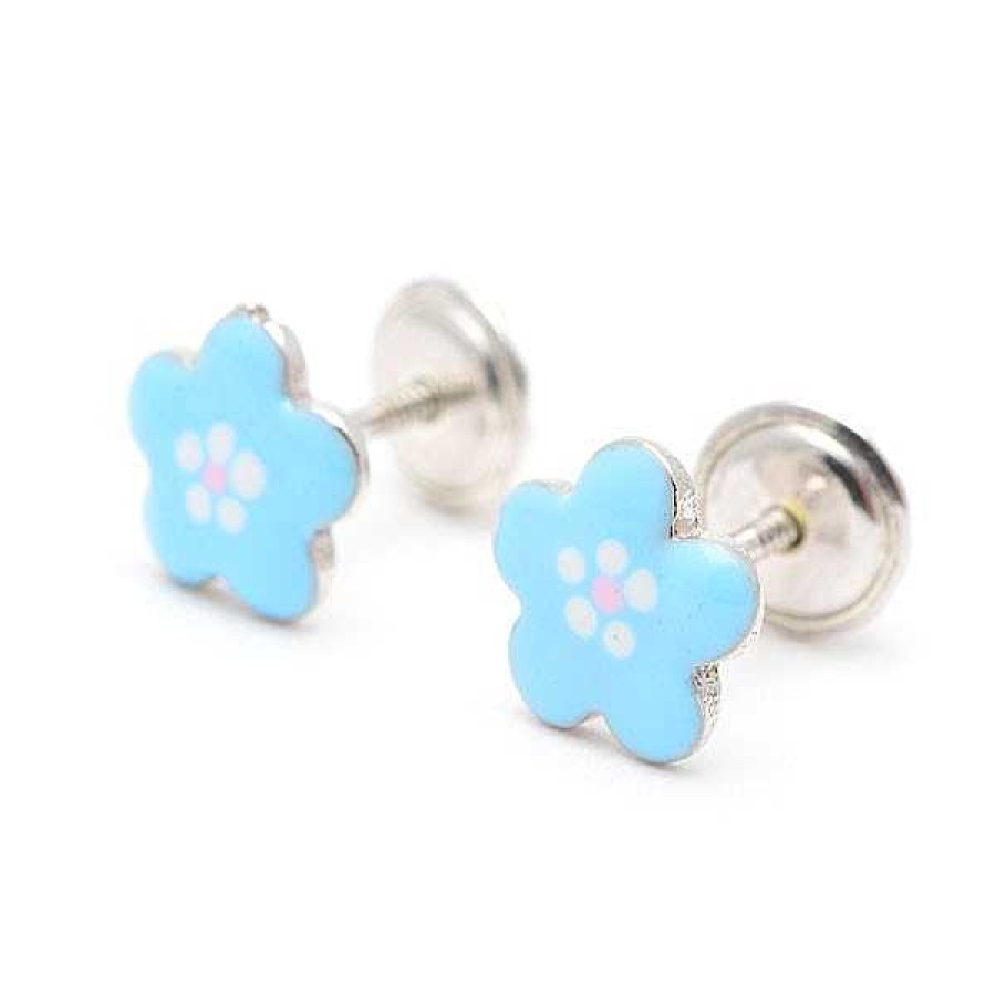 Beb Joyeria Antonio Cumplido | Pendientes Plata La Petra Flor Azul