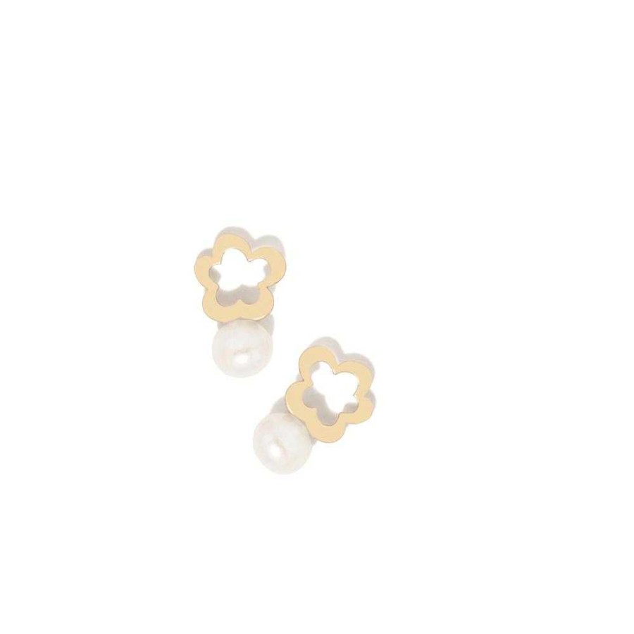 Beb Joyeria Antonio Cumplido | Pendientes Oro Beb Agatha Flor Perla