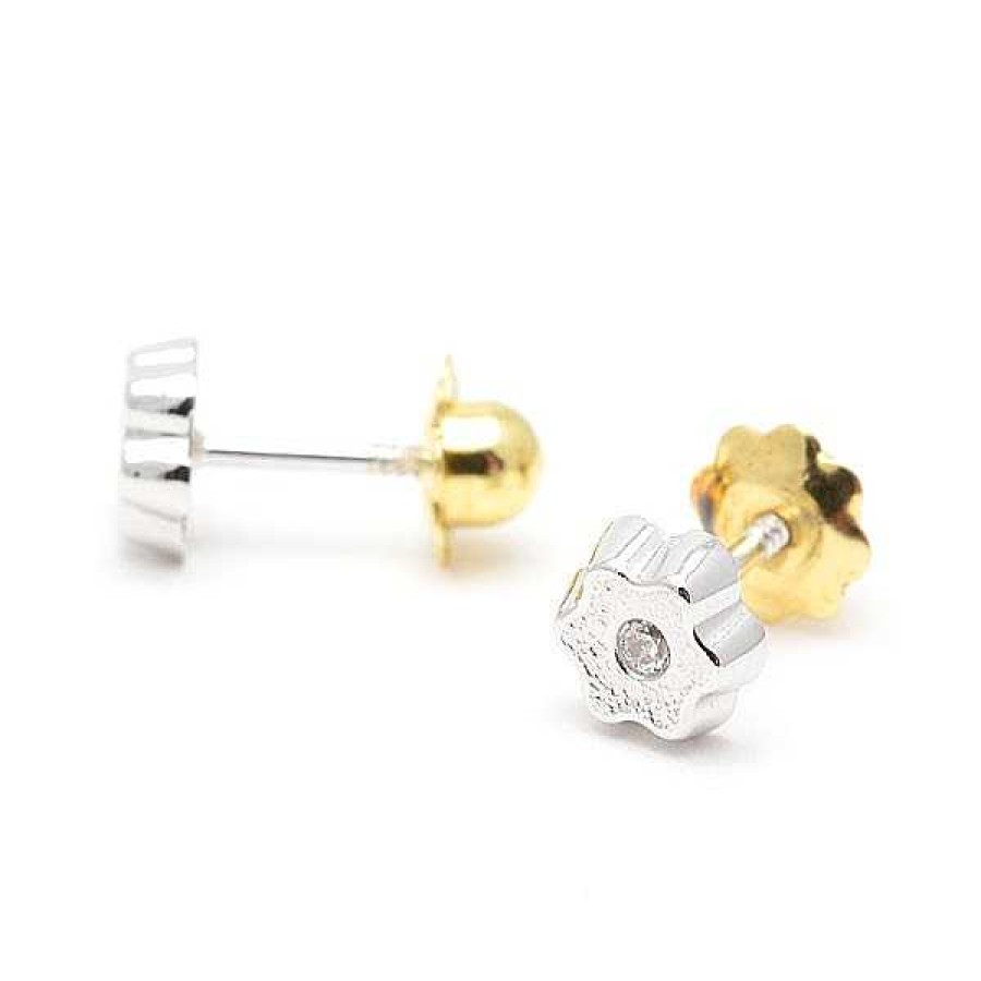 Beb Joyeria Antonio Cumplido | Pendientes Oro Blanco Flor