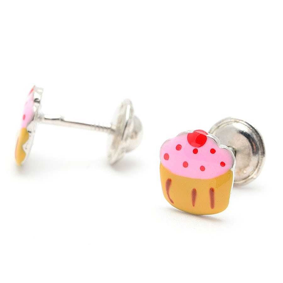 Beb Joyeria Antonio Cumplido | Pendientes Plata Muffin Rosa