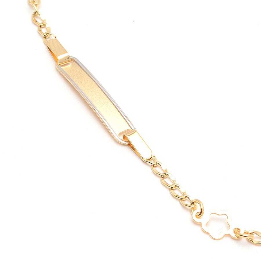 Beb Joyeria Antonio Cumplido | Pulsera Oro Placa Flor