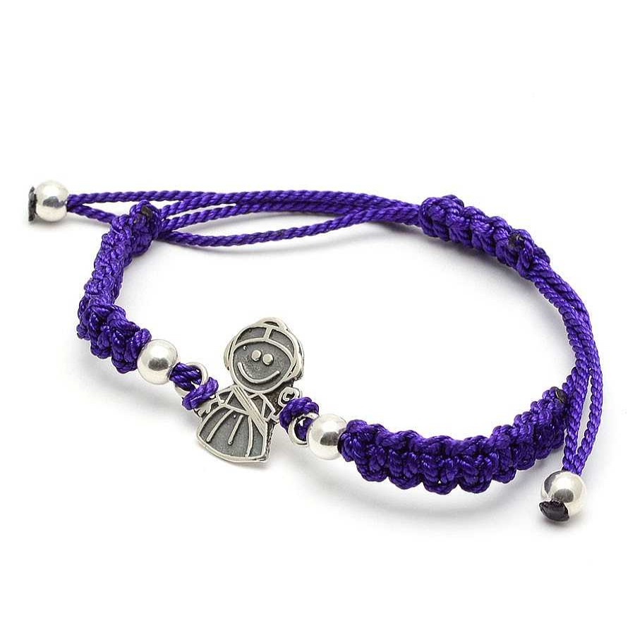 Pulseras Joyeria Antonio Cumplido | Pulsera Plata Fallera Cord N Morado