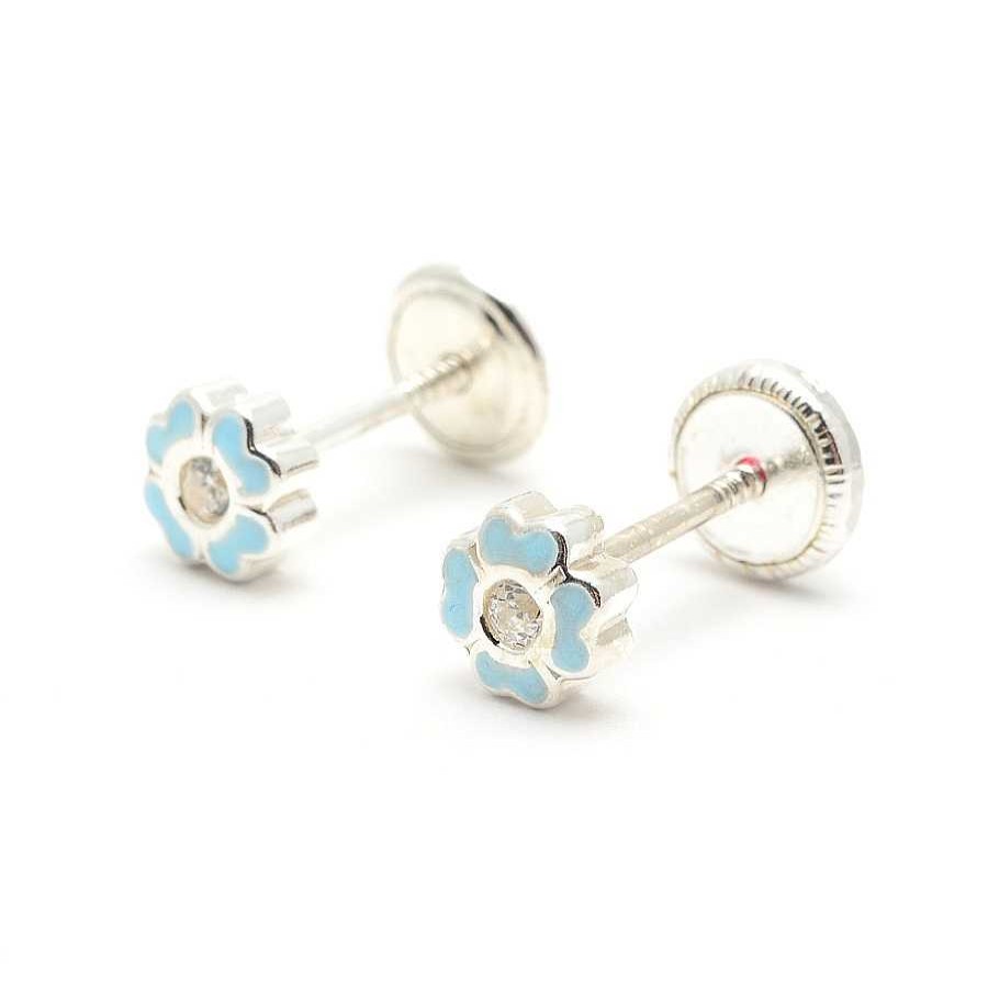 Beb Joyeria Antonio Cumplido | Pendientes Plata Tr Bol Azul