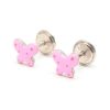 Beb Joyeria Antonio Cumplido | Pendientes Plata Mariposa Rosa