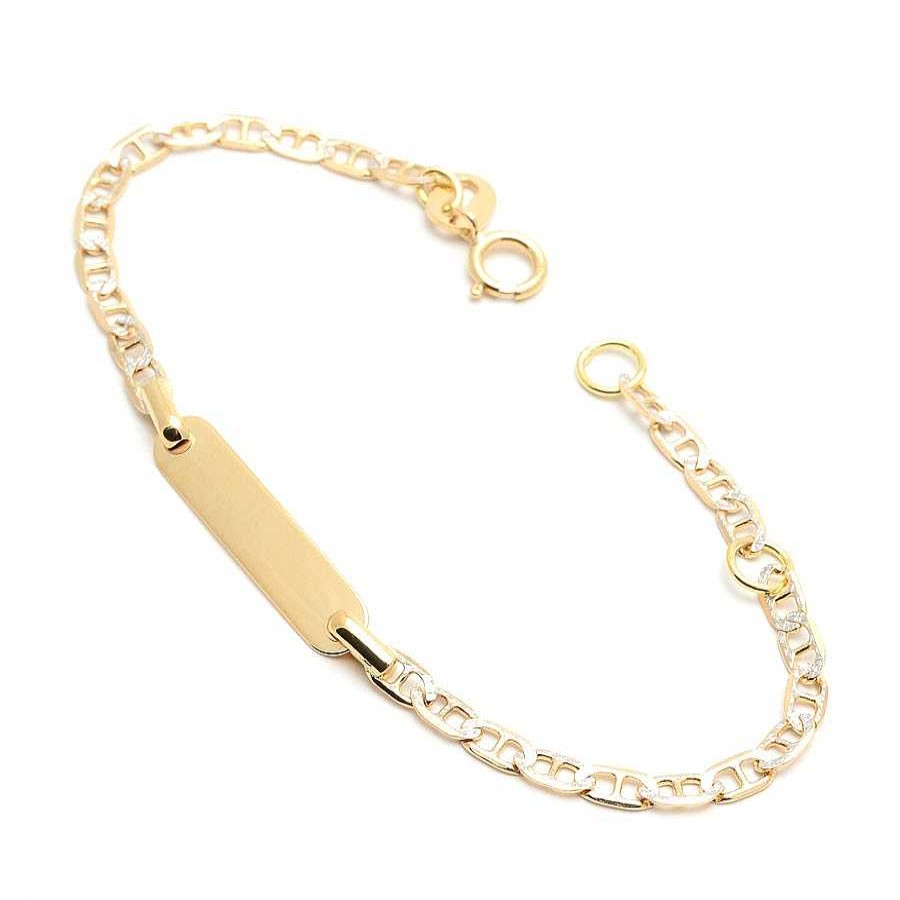 Beb Joyeria Antonio Cumplido | Pulsera Oro Bicolor Placa