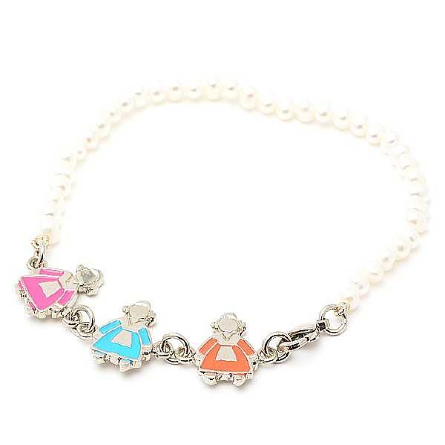 Fallas Joyeria Antonio Cumplido | Pulsera 3 Falleritas Perlas