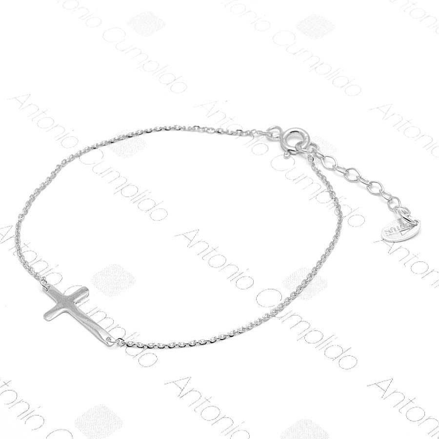 Comuniones Joyeria Antonio Cumplido Pulseras | Pulsera Lotus Plata Cruz