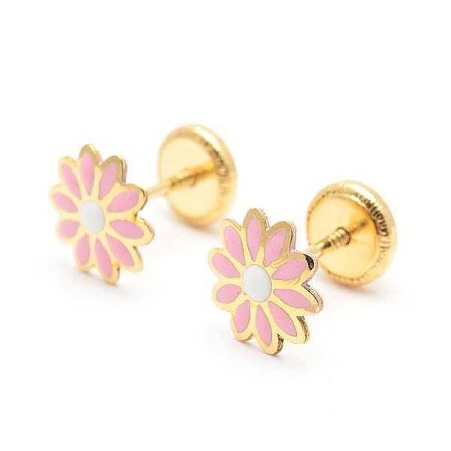 Beb Joyeria Antonio Cumplido | Pendientes Oro Flor Rosa