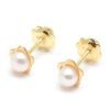 Beb Joyeria Antonio Cumplido | Pendientes Oro Flor Perla Blanca