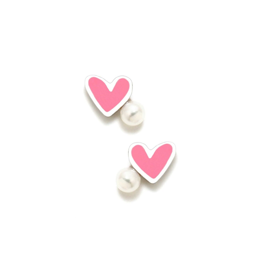 Beb Joyeria Antonio Cumplido | Pendientes Plata Beb Agatha Coraz N Rosa Perla