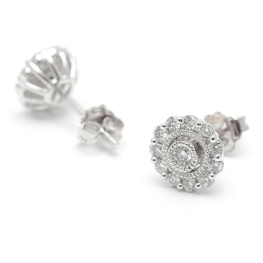 Boda Joyeria Antonio Cumplido | Pendientes Diamantes Oro Blanco Roset N