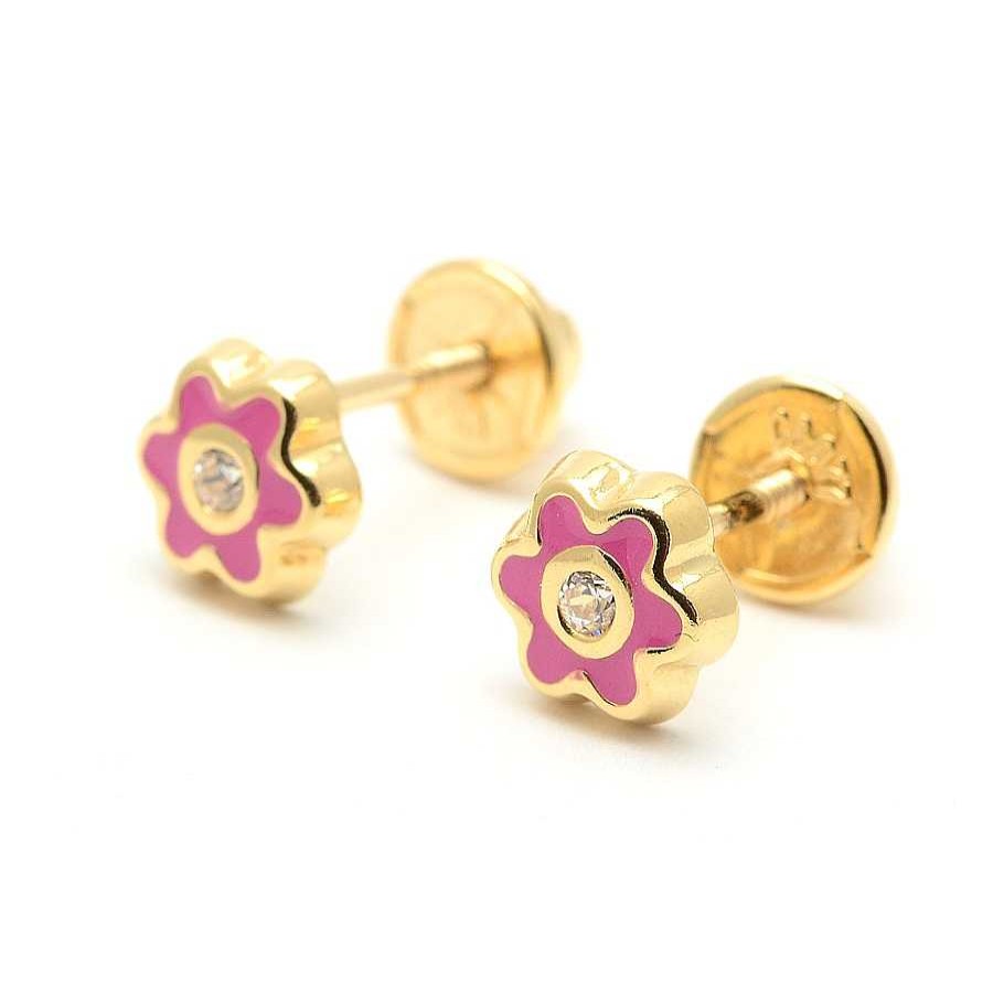 Beb Joyeria Antonio Cumplido | Pendientes Oro Flor Rosa