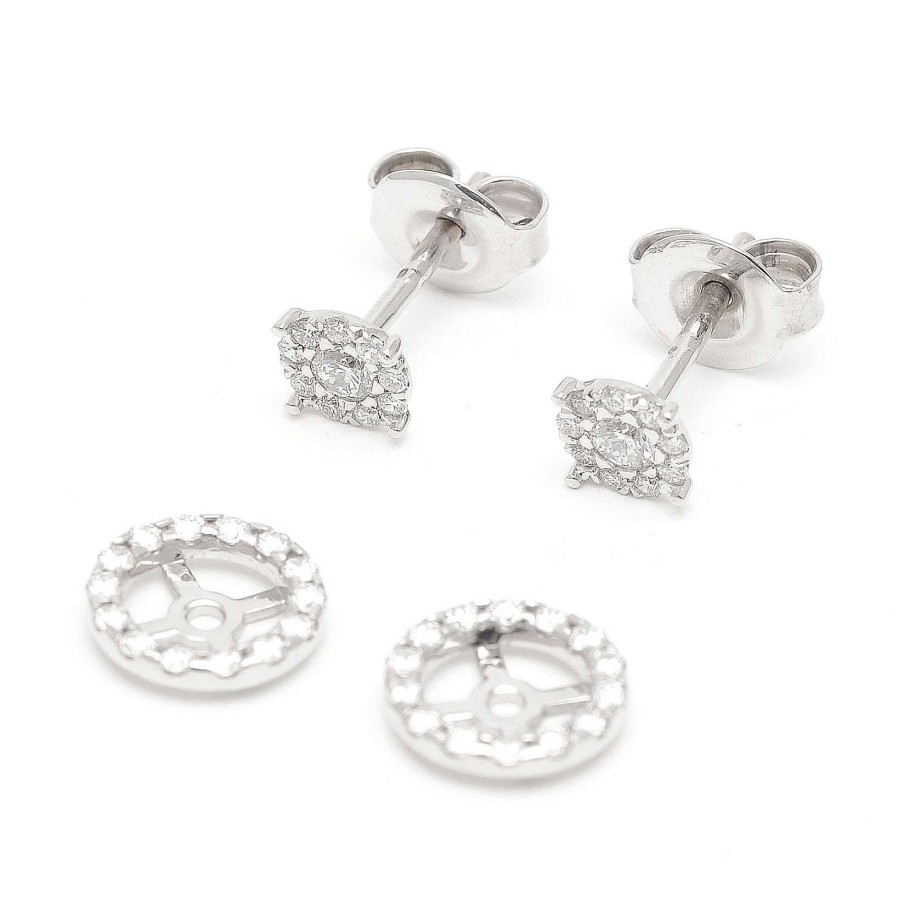 Boda Joyeria Antonio Cumplido | Pendientes Oro Roset N Diamantes Desmontable