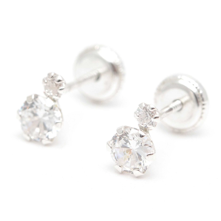 Beb Joyeria Antonio Cumplido | Pendientes Plata Rosca Circonitas