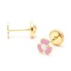 Beb Joyeria Antonio Cumplido | Pendientes Oro Flor Rosa